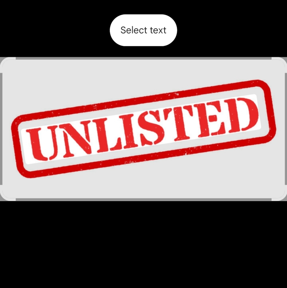 UNLISTED ITEM for Live Shows